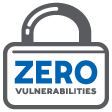 Zero Vulnerabilities, Enterprise Security Lock Icon