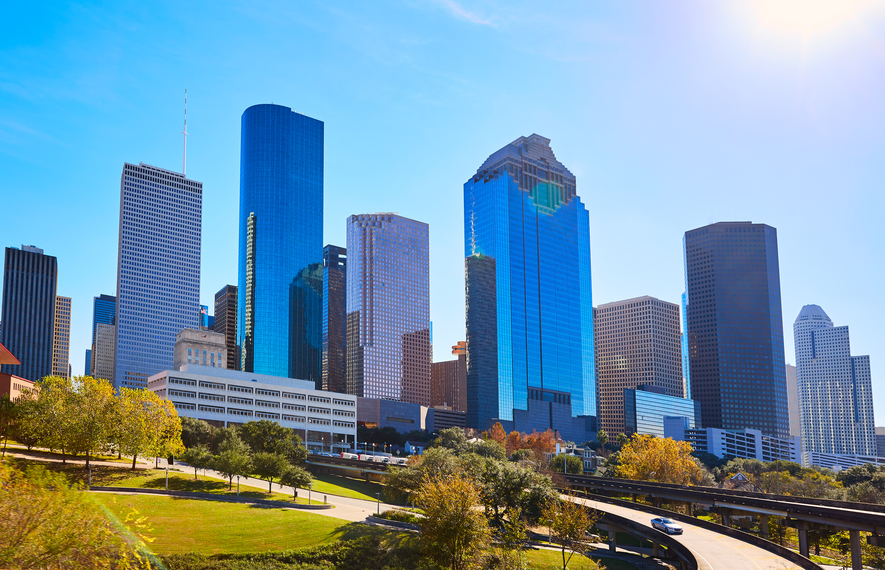 Houston city skyline, west Texas, build a loan app in 24 hours