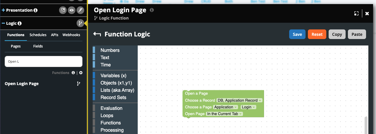 Edit functions straight from the Logic Functions Dashboard.